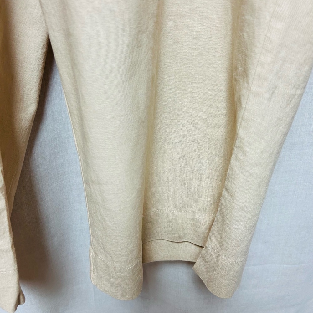 Land n Sea women pants capris size 2X natural color washable linen blend nwt - Picture 6 of 10